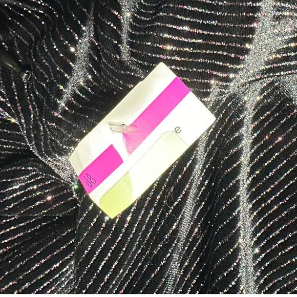 Rebecca Vallance Moon River Metallic Velvet Minidress Women's 2 Black NWT - Picture 8 of 9